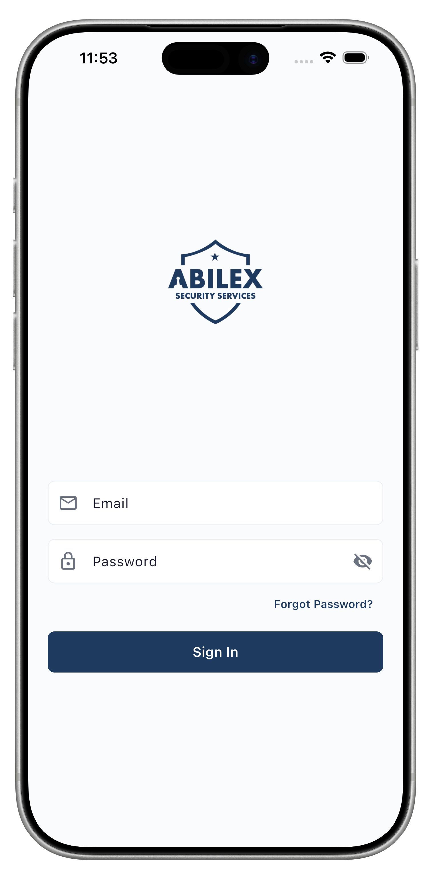 Abilex App screen 1